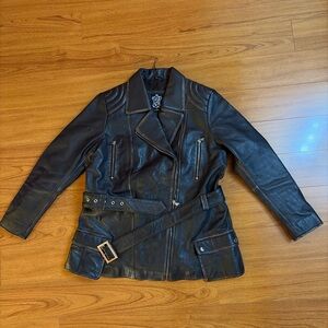 Womens Genuine Lambskin Leather Jacket | Classic rider leather jacket
